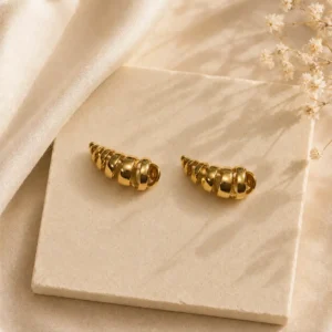 boucles d'oreilles spiral dorées – Élégance moderne